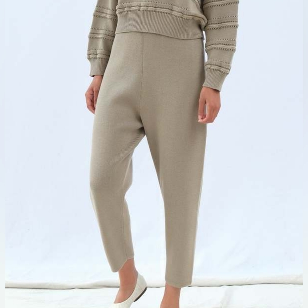 Micaela Greg Women's Beige Knit Pants